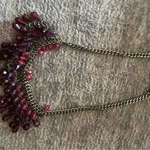 Ruby and silver necklace